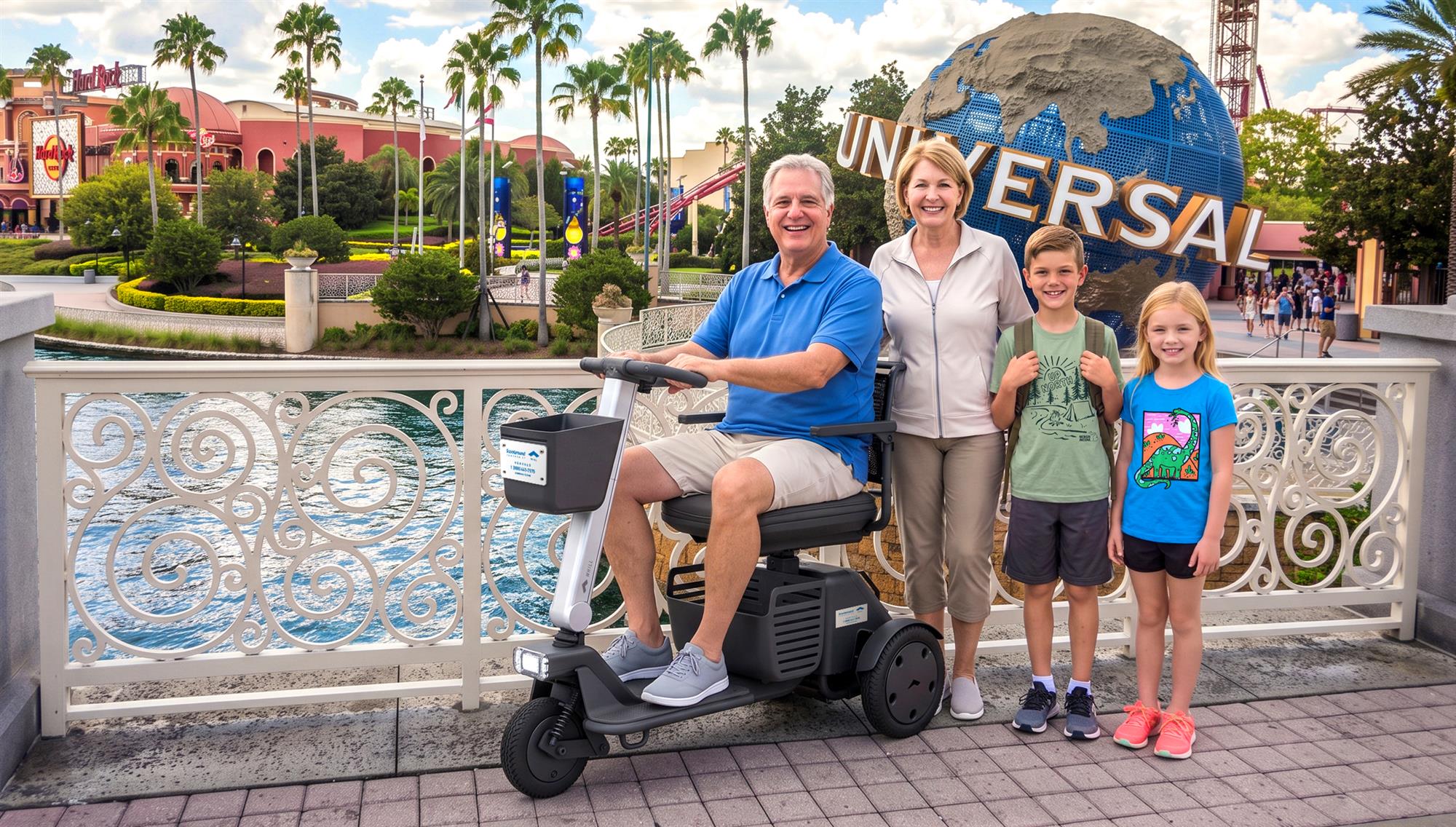 Mobility Scooter Family at Universal Orlando