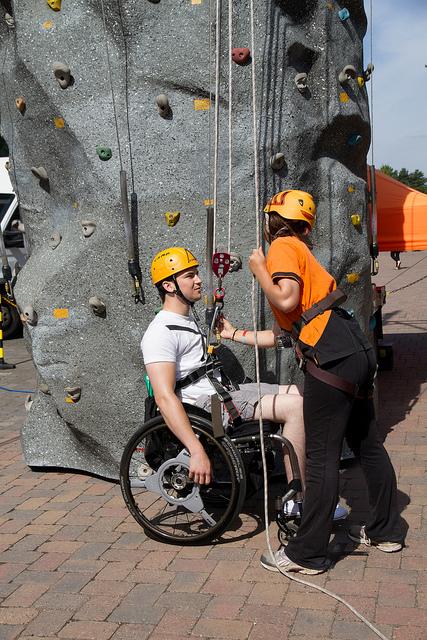 wheelchair rock climbing